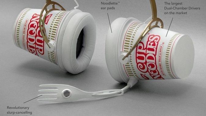 Headphone Ini Berbentuk Cup Mi Instan (sumber: youredm)