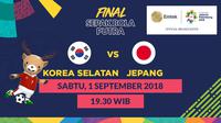 Final sepak bola putra Asian Games 2018, Korea Selatan vs Jepang. (Bola.com/Dody Iryawan)