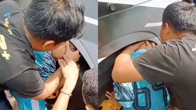 10 Potret Absurd Bocah Tersangkut di Tempat Tak Terduga Ini Kocak
