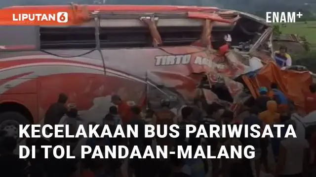 VIDEO: Viral Kecelakaan Bus Pariwisata di Tol Pandaan-Malang, Empat Korban Meninggal