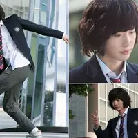 Wajah tampan Lee Jong Suk seakan berubah saat ia memerankan Choi Dal Po di Pinocchio. Gaya rambutnya terlihat buruk dan potongannya sengaja tak dibuat rata. (Foto: soompi.com)