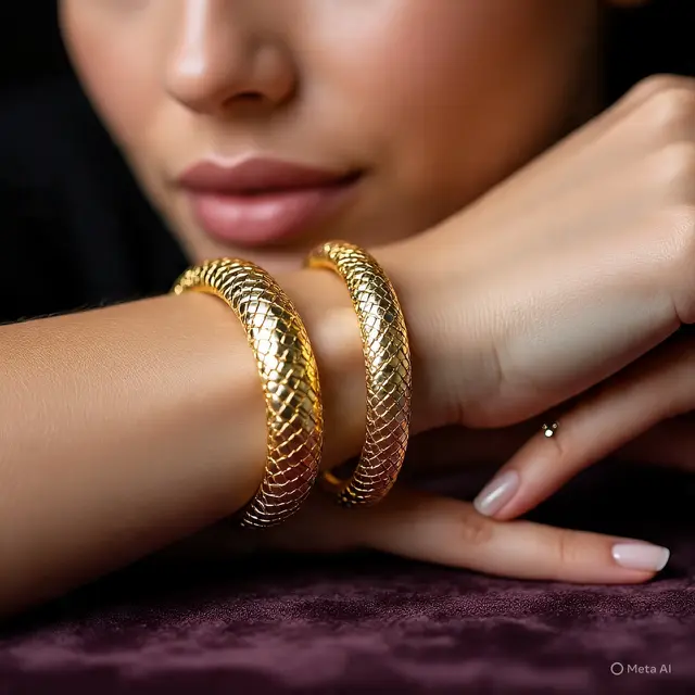 Model Gelang Emas Sisik Ular
