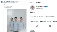 Cuitan Kaesang Pangarep Usai 'Menghilang' dari Twitter. (Sumber: Twitter/@kaesangp)