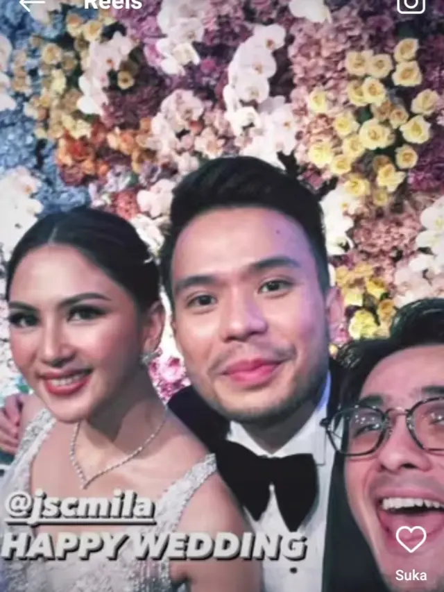 Reuni artis GGS di resepsi pernikahan Jessica Mila (Foto: Instagram rickyharun/selreeeeccc)