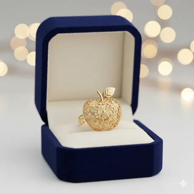 7 Model Cincin Emas Apel yang Manis dan Elegan, Simbol Cinta Sekaligus Gaya Modern