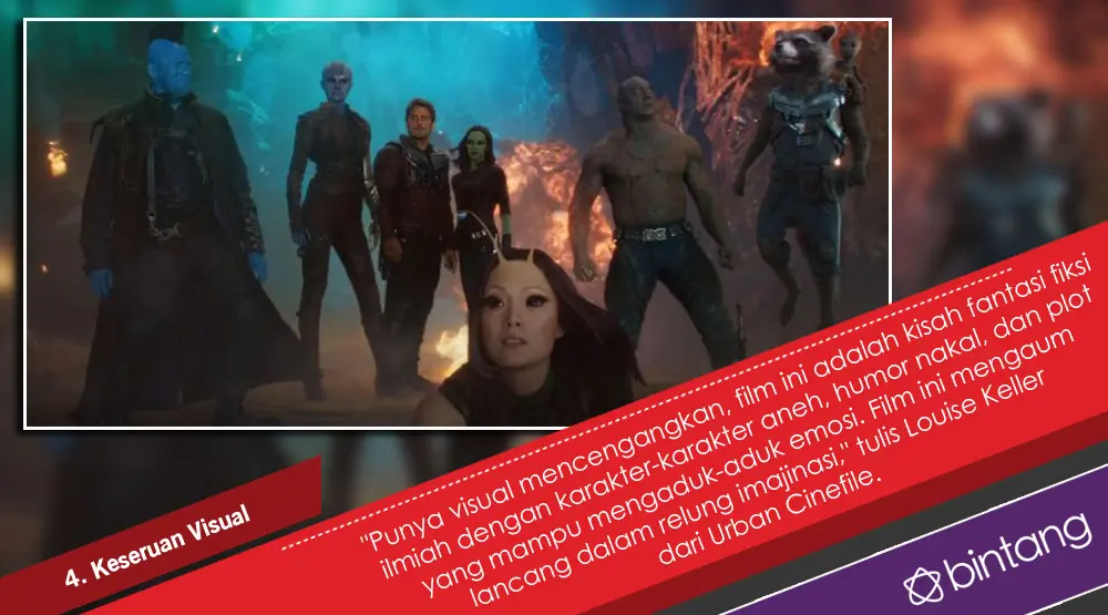 Berikut 4 hal yang membuat film Guardian of the Galaxy Vol. 2 jadi seru. (Foto: Warner Bross, DI: Nurman Abdul Rahman/Bintang.com)