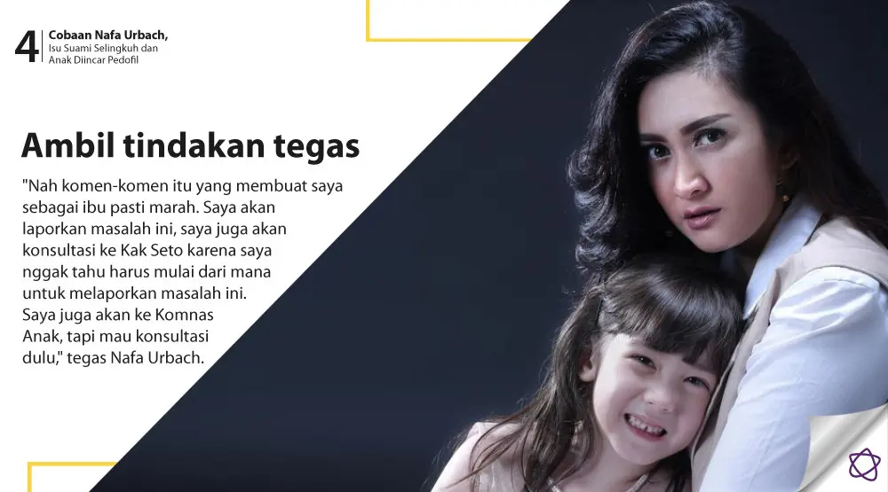 Cobaan Nafa Urbach, Isu Suami Selingkuh dan Anak Diincar Pedofil. (Foto: Bambang E. Ros, Desain: Nurman Abdul Hakim/Bintang.com)