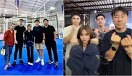 Potret Fuji dan Verrell Bramasta olahraga bareng Shin Tae-yong, sampai diajari tren Velocity. (sumber: Instagram/mybramastavrl/fuji_an)