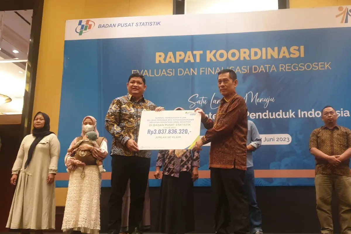 BPJS Ketenagakerjaan Bayarkan Santunan hingga Rp3 Miliar ke Petugas Regsosek 