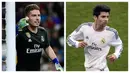 Enzo dan Luca Zidane. Sang kakak Enzo Zidane (kanan) meraih trofi Liga Champions terlebih dahulu bersama Real Madrid pada musim 2016/2017. Sementara Luca Zidane yang berposisi kiper juga meraihnya bersama Real Madrid pada musim 2017/2018. Keduanya adalah putra dari Zinedine Zidane. (Kolase AFP)