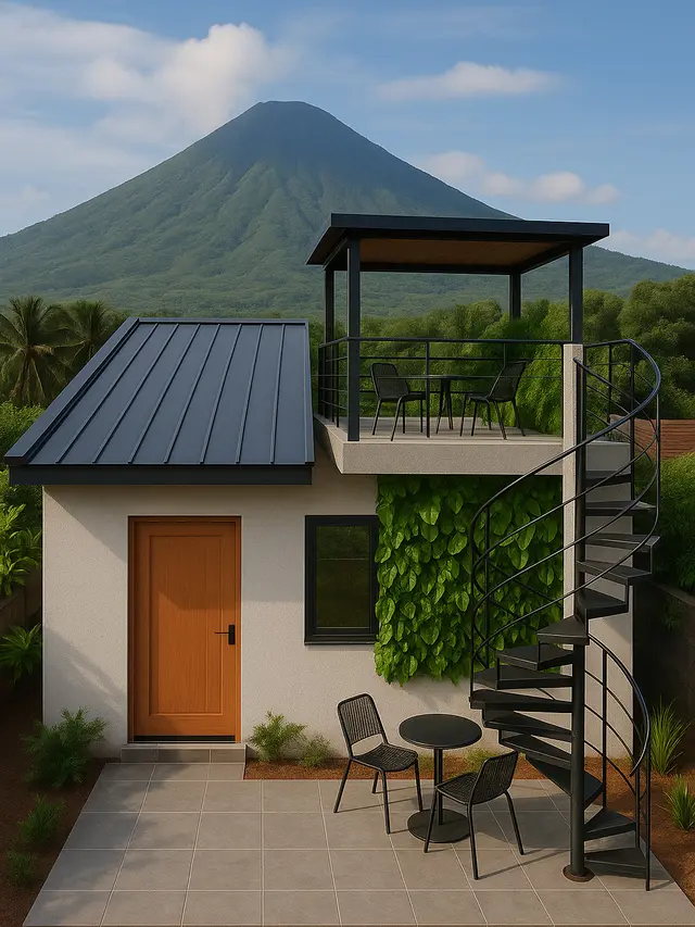 Model Rumah Sederhana 1 Lantai di Belakang Gunung