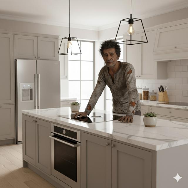 Cara Bikin Foto Prank Bapak-bapak Gelandangan Masuk Rumah