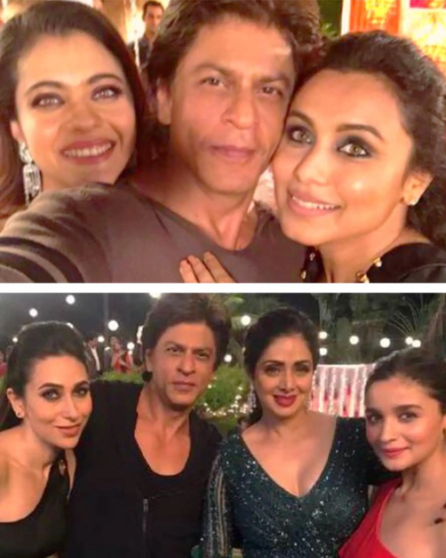 Shahrukh Khan memosting foto bareng rekan artisnya seperti Kajol, Rani Mukerji, Sridevi, Karisma Kapoor dan Alia Bhatt. (Twitter)