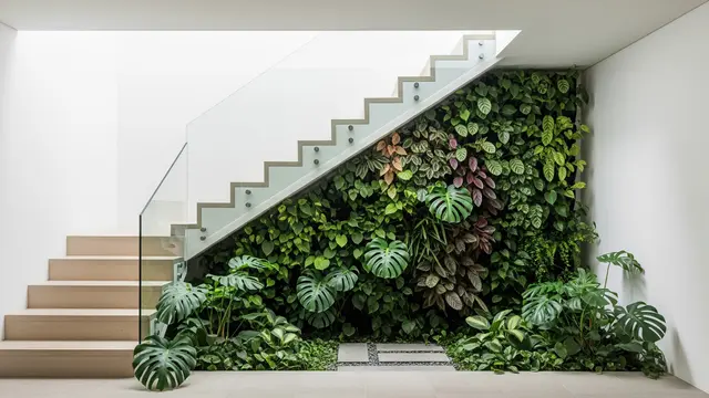 Desain Taman dalam Rumah di Bawah Tangga/ Ilustrasi AI