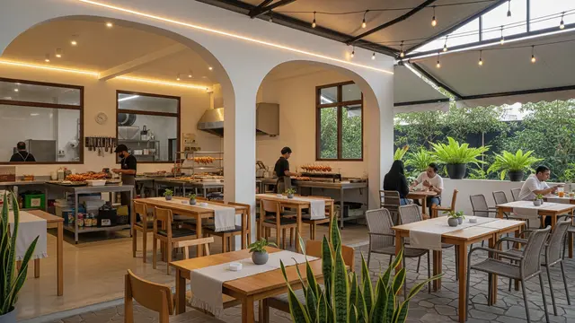 Ide Desain Warung Olahan Ayam Rumahan yang Selalu Ramai Pembeli/ Ilustrasi AI