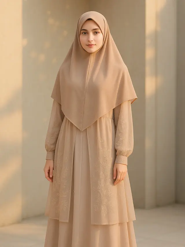 Model Gamis Syari Setelan Jilbab Panjang