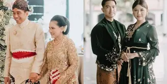Lihat adu gaya couple Pak Jokowi-Ibu Iriana dan Kaesang-Erina Gudono dalam balutan baju adat Jawa.