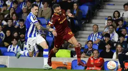 Hasil ini mengantar Roma ke babak perempat final dengan agregat 2-0. (AP Photo/Alvaro Barrientos)