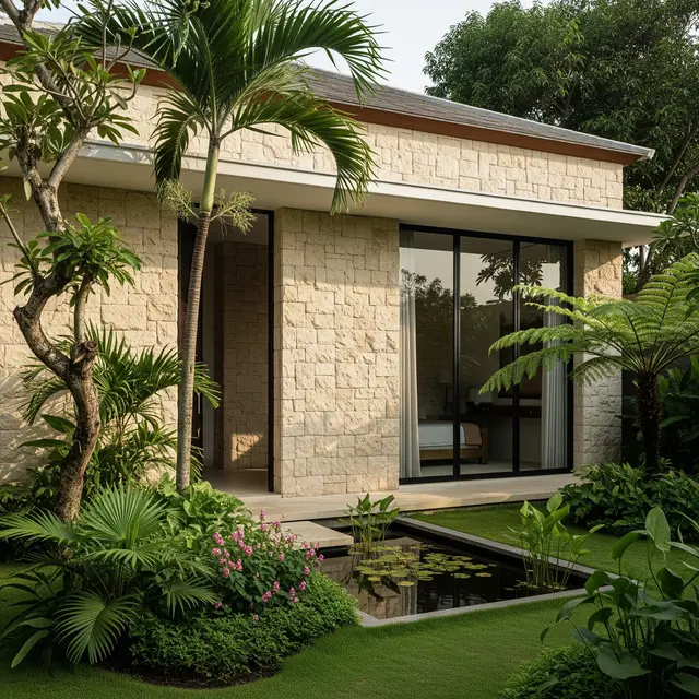 Gambar Rumah Minimalis Batu Alam Tampak Depan