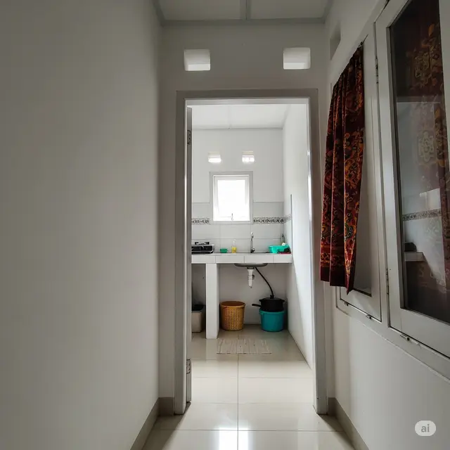 Rumah Sederhana Cat Putih. Foto: Gemini