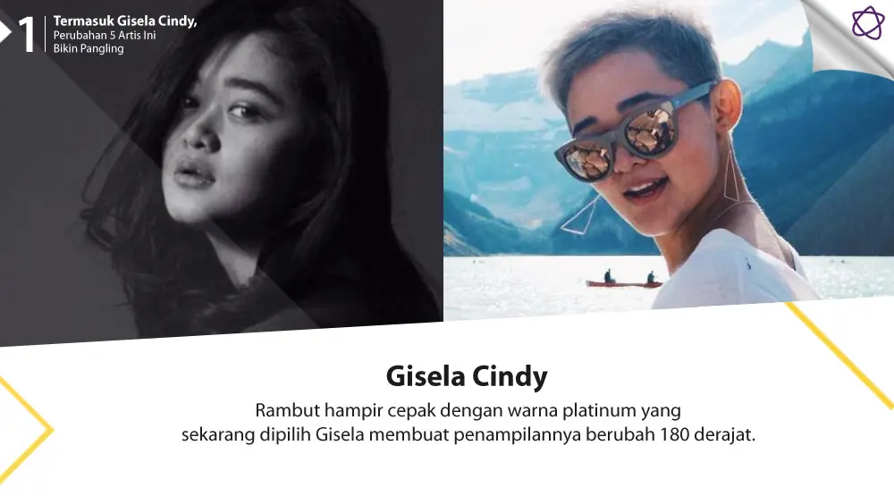 Artis dengan perubahan yang bikin pangling. (Foto: Instagram/giselacindy12 DI: Nurman Abdul Hakim/Bintang.com)