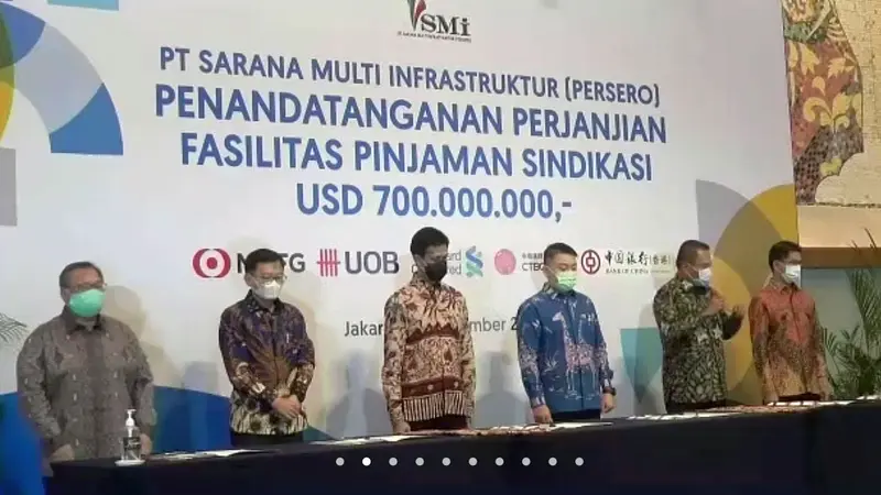 PT Sarana Multi Infrastruktur (Persero) (PT SMI) menandatangani Perjanjian Pinjaman Sindikasi offshore  terbesar senilai USD 700 juta.