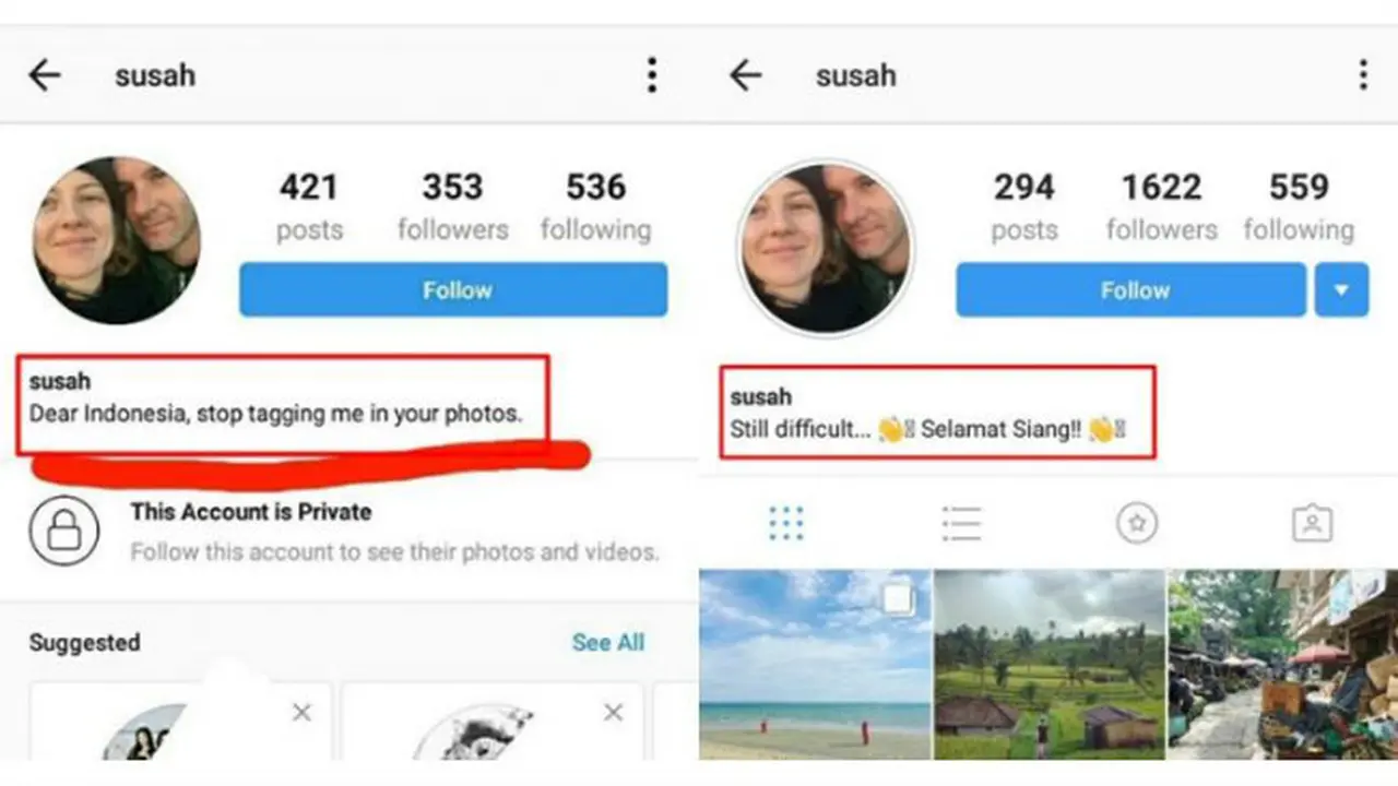 Mengalami keadaan susah karena bernama Susah.