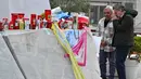 Berdasarkan informasi terkini menyebutkan peningkatan kesehatan Paus Fransiskus tetapi masih mendapatkan perawatan intensif. (ANDREAS SOLARO/AFP atau pemberi lisensi/AFP)