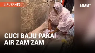 Viral Emak-Emak Jemaah Haji Cuci Pakaian Pakai Air Zam Zam, Emang Boleh?