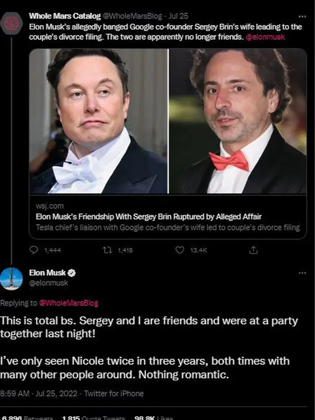 Unggahan Elon Musk. (Tangkapan layar Twitter/ elonmusk)