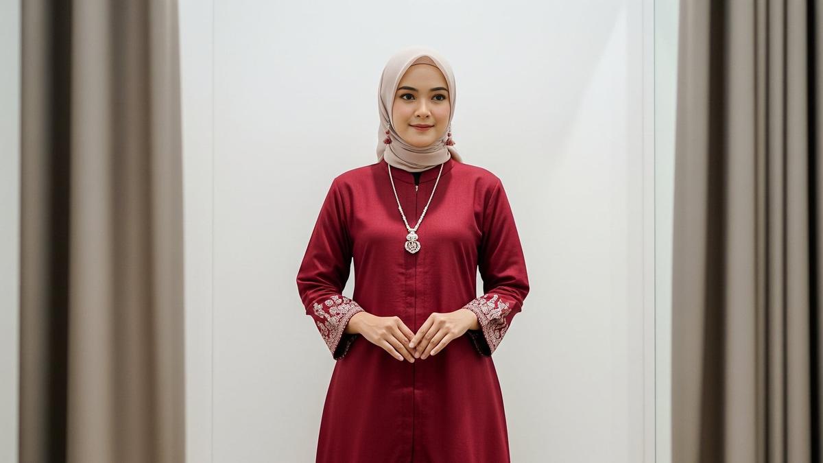 5 Trik Memakai Gamis dengan Aksesori Minimalis Tren 2025, Tampil Elegan dan Modis