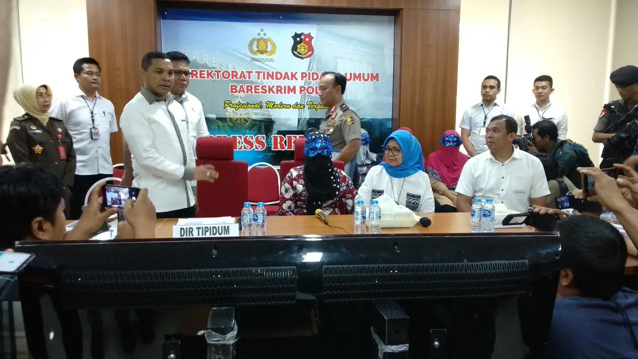 Polisi membongkar sindikat perdagangan orang atau human trafficking. (Liputan6.com/Nafiysul Qodar)