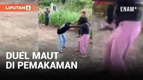 VIDEO: Viral di Media Sosial, Akhirnya Polisi Ciduk Remaja Putri yang Terlibat Duel di Pemakaman