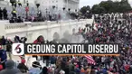 Ribuan pendukung Presiden AS Donald Trump menyerbu Gedung Capitol di ibukota AS, saat sidang paripurna pengesahan hasil Pilpres 2020 berlangsung. Akibatnya sidang terhenti dan para anggota kongres dievakuasi. Di dalam, seorang pemrotes tertembak, dan...