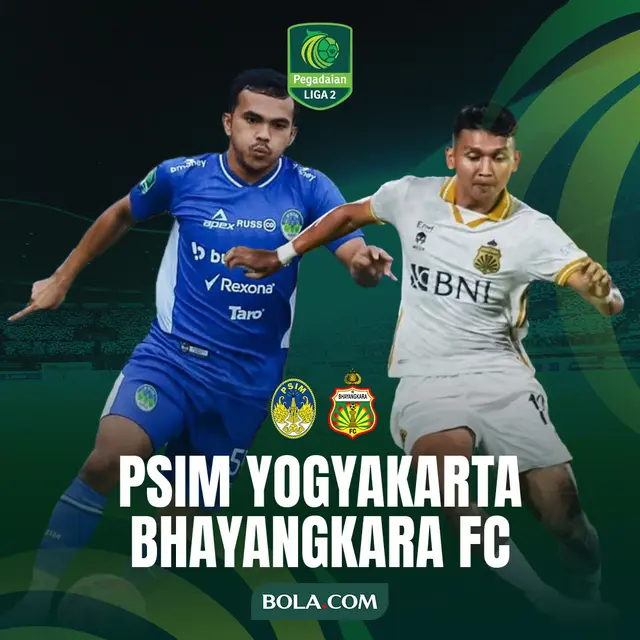 Pegadaian Liga 2 - PSIM Yogyakarta Vs Bhayangkara FC - Roken Tampubolon Vs Dendy Sulistyawan
