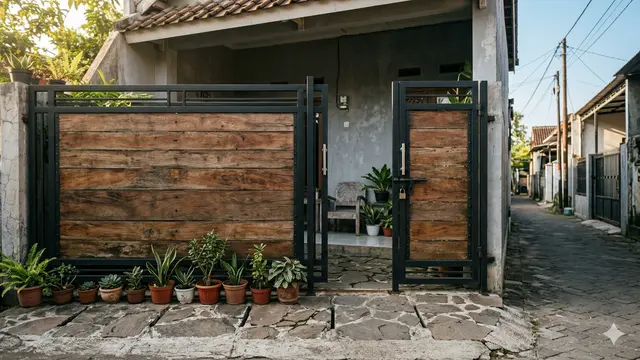 Model Pagar Rumah untuk Jalan Gang Sempit