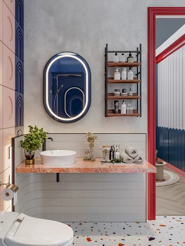 Kamar mandi rumah Arief Muhammad di mall. (anisha saktian/Fimela)