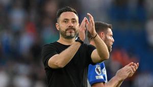 Manajer Brighton and Hove Albion Roberto de Zerbi mengungkapkan cara bisa kalahkan Manchester United di pekan kelima Liga Inggris (AFP)