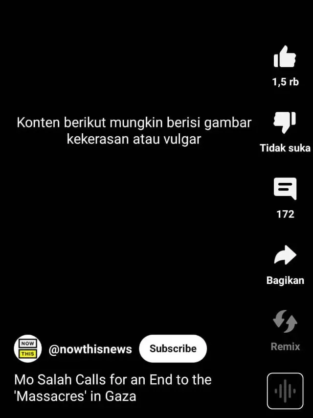 Usai Tanggapi Konflik Israel-Palestina, Video Pesepak Bola Mesir Mohamed Salah Disensor Youtube