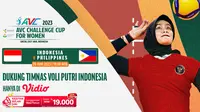 EKSLUSIF di Vidio, Live Streaming AVC Challenge Cup Women’s 2023 Selasa 20 Juni : Indonesia Vs Filiphina
