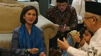 Politikus Partai Nasdem, Wanda Hamidah saat bertemu Cawapres nomor urut 01 Ma'ruf Amin. (Merdeka.com)