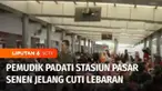 Jika kita lihat tadi jalur darat sepertinya masih sepi dikatakan demikian. Tapi ini berbeda dengan situasi yang ada di Stasiun Pasar Senen Jakarta. Sejumlah warga mulai memadati stasiun. Warga mudik lebih awal untuk menghindari kepadatan.