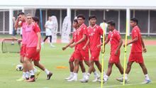 Pertandingan ini akan menjadi penentu juara turnamen yang berlangsung di Jakarta. Tampak dalam foto, para pemain Timnas Indonesia saat sesi latihan untuk FIFA Series 2026 Stadion Madya, Kompleks Gelora Bung Karno, Senayan, Jakarta, Minggu (29/3/2026). (Bola.com/M Iqbal Ichsan)