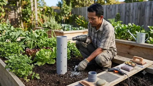 Cara Membuat Menara Cacing dari Pipa PVC