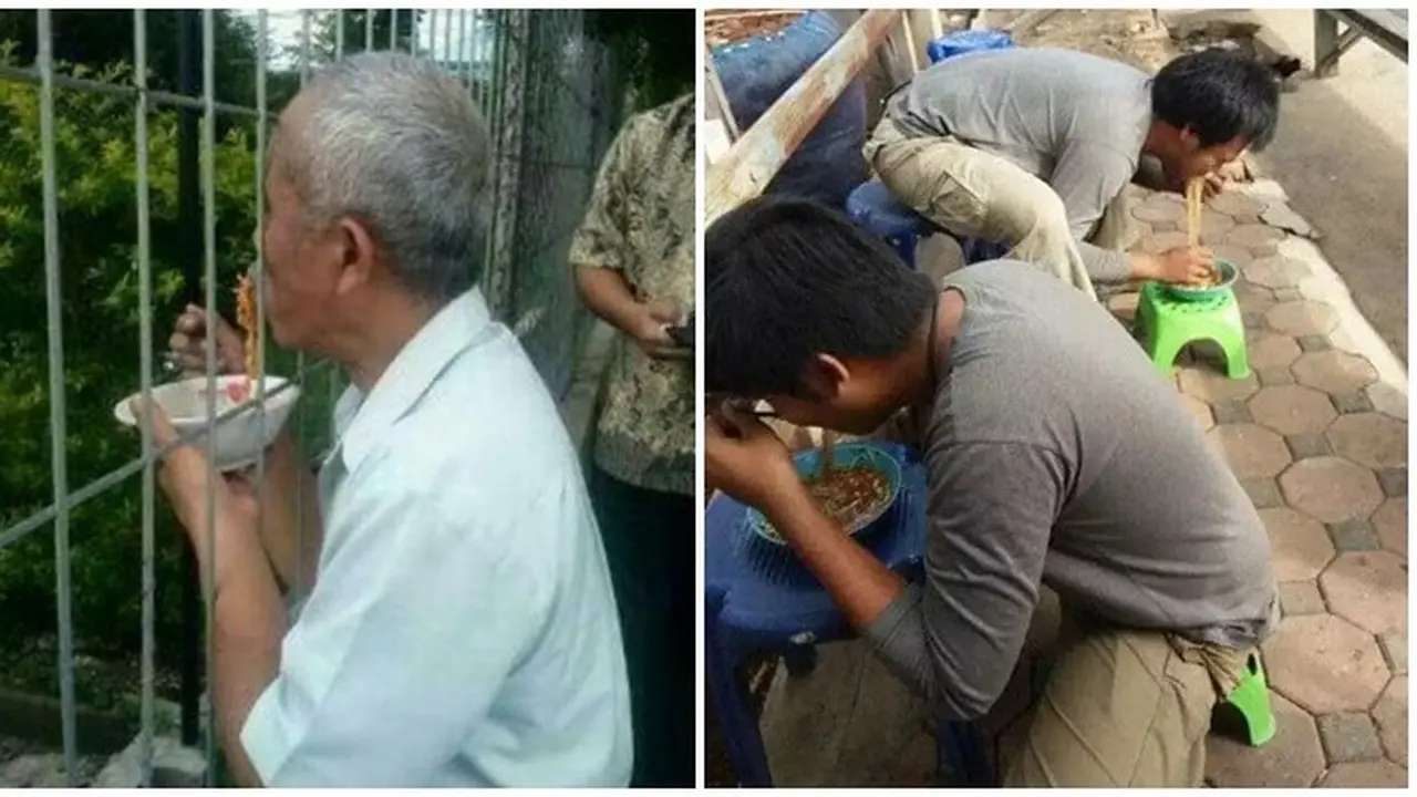 6 Potret Orang Menyusahkan Diri saat Makan Mi Ini Bikin Geleng Kepala