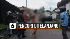 pencuri ditelanjangi
