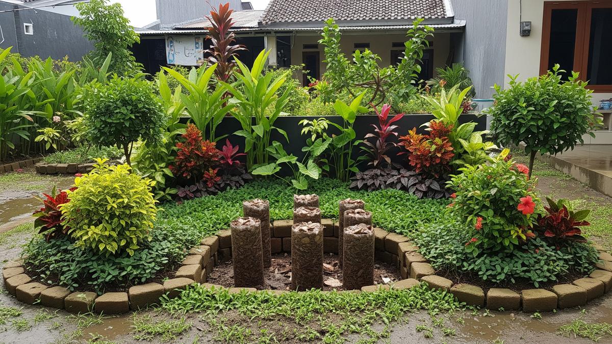 Halaman Rumah Sering Tergenang? Coba 8 Model Kebun Serapan Air Hujan yang Mudah Dibuat