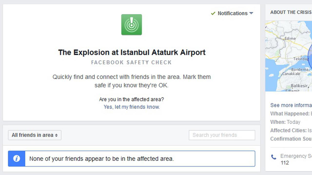 Facebook safety checking