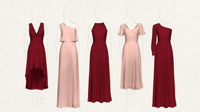 8 Ide Mix and Match Gaun Bridesmaid Warna Burgundy yang Memukau