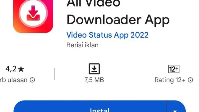 Potret aplikasi All Video Downloader (Sumber: Play Store)